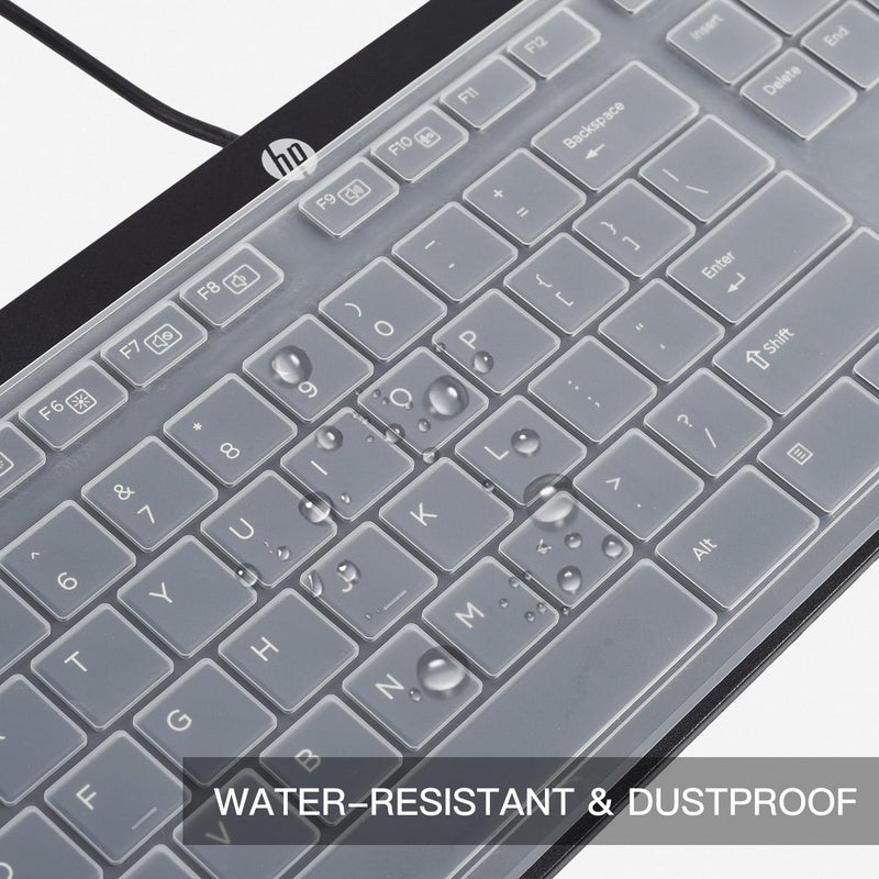 CaseBuy Keyboard Cover for HP USB Slim Business Keyboard KU-1469 SK-2120 KB-1469 803181 and HP EliteOne 800 G4 All-in-One PC, HP Slim Keyboard Protector Skin, Clear - Image 5
